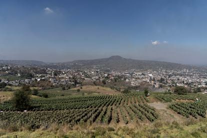 Vista de la alcaldía Milpa Alta en la Ciudad de México, México.