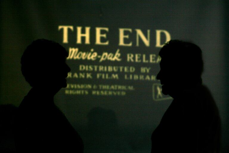 Créditos finales de una película en un cine de Salford, en Inglaterra.