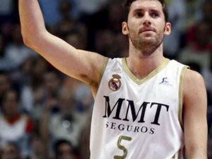 Rudy Fern&aacute;ndez, durante un partido con el Real Madrid