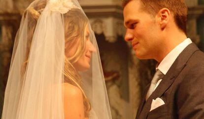 Gisele Bündchen y Tom Brady, el día de su boda en 2009.