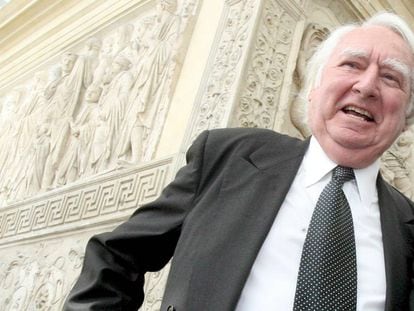 El arquitecto Richard Meier en la inauguración de un edificio en Roma (Italia), en 2008.