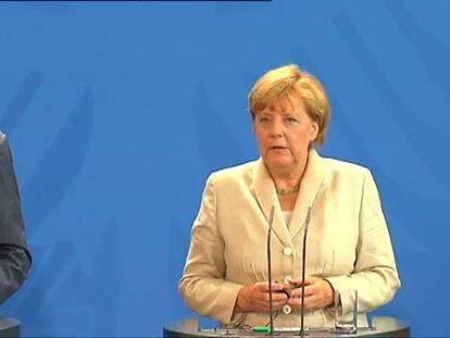 Merkel respalda sin fisuras la política económica de Rajoy
