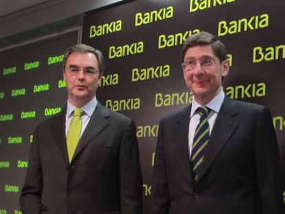 Jos&eacute; Sevilla, consejero delegado de Bankia, y Jos&eacute; Ignacio Goirigolzarri, presidente de la entidad. 