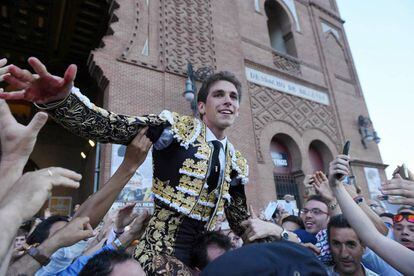 Ginés Marín, en su salida a hombros el pasado 25 de mayo.