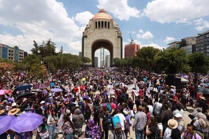 La marcha contra la violencia machista en la Ciudad de México.