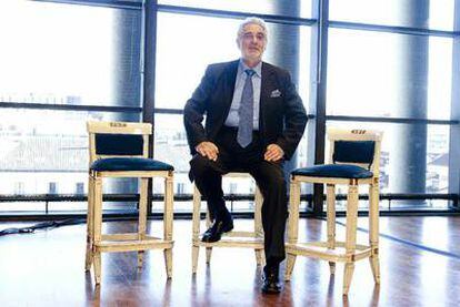 Plácido Domingo, durante la presentación de la ópera 'Ifigenia en Táuride', en el Teatro Real, en Madrid.