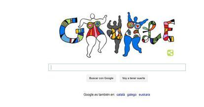 'Doodle' de Google en el 84 aniversario del nacimiento de la artista.