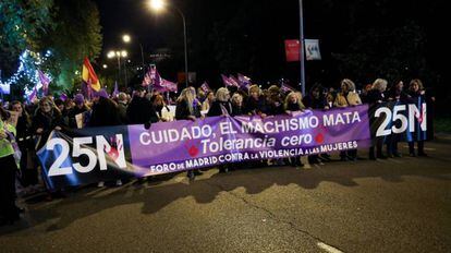 Manifestación contra la violencia machista, el pasado 25 de noviembre en Madrid.