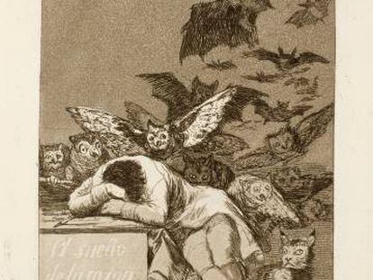 'El sueño de la razón produce monstruos' (1797-1799), de Goya, en la colección del Prado.