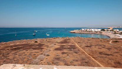 View from the terrace of the San José tower, in Tabarca (Alicante), in an image from the Civil Guard.