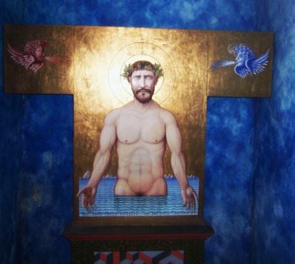 Una representación contemporánea, el 'Cristo de los Vientos', del gaditano Guillermo Pérez Villalta.