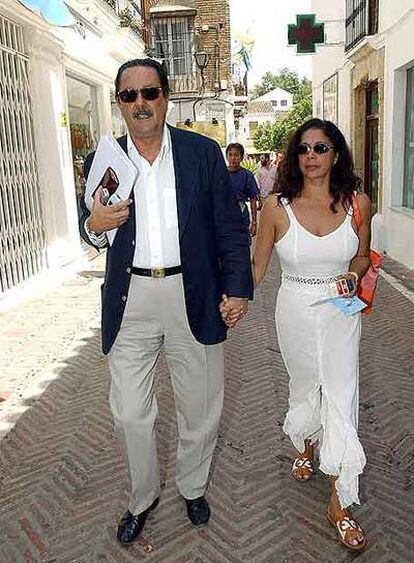 Isabel Pantoja y Julián Muñoz, en agosto de 2003 en Marbella.