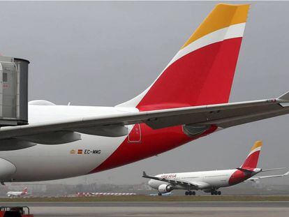 Un avión de Iberia, compañía del grupo IAG, en una imagen de archivo.