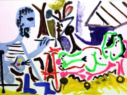 &#039;Le Peinter et son mod&egrave;le&#039;, de Picasso.