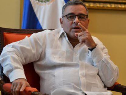 Mauricio Funes, presidente de El Salvador, durante a entrevista.