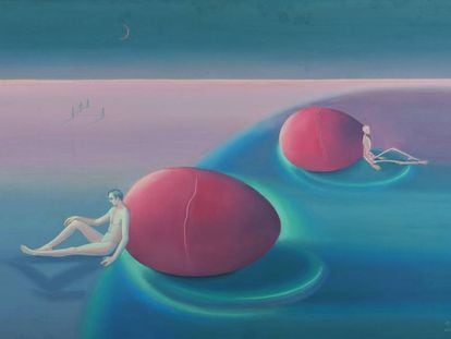 Una de las pinturas surrealistas de Margaret Modlin.