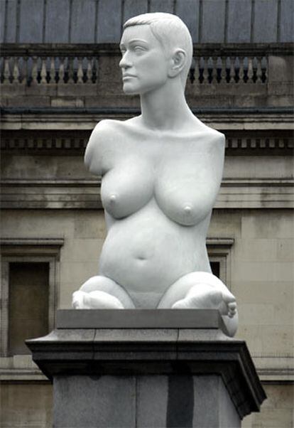 La estatua &#39;Alison Lapper&#39;, inaugurada hoy en Londres.