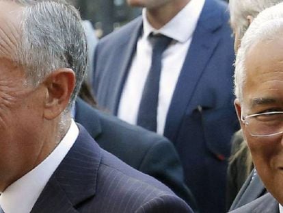 El presidente de Portugal, Marcelo Rebelo de Sousa (izquierda), y el primer ministro, Antònio Costa, en septiembre de 2019. .