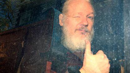 Julian Assange, tras su arresto en Londres, el pasado abril.