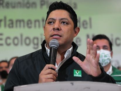 Ricardo Gallardo, gobernador de San Luis Potosí, durante una reunión plenaria del Congreso estatal, en una imagen de archivo.