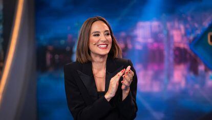Tamara Falcó durante una de sus intervenciones en televisión.