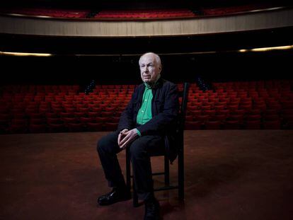 El director teatral Peter Brook, en los teatros del Canal de Madrid, en 2016.