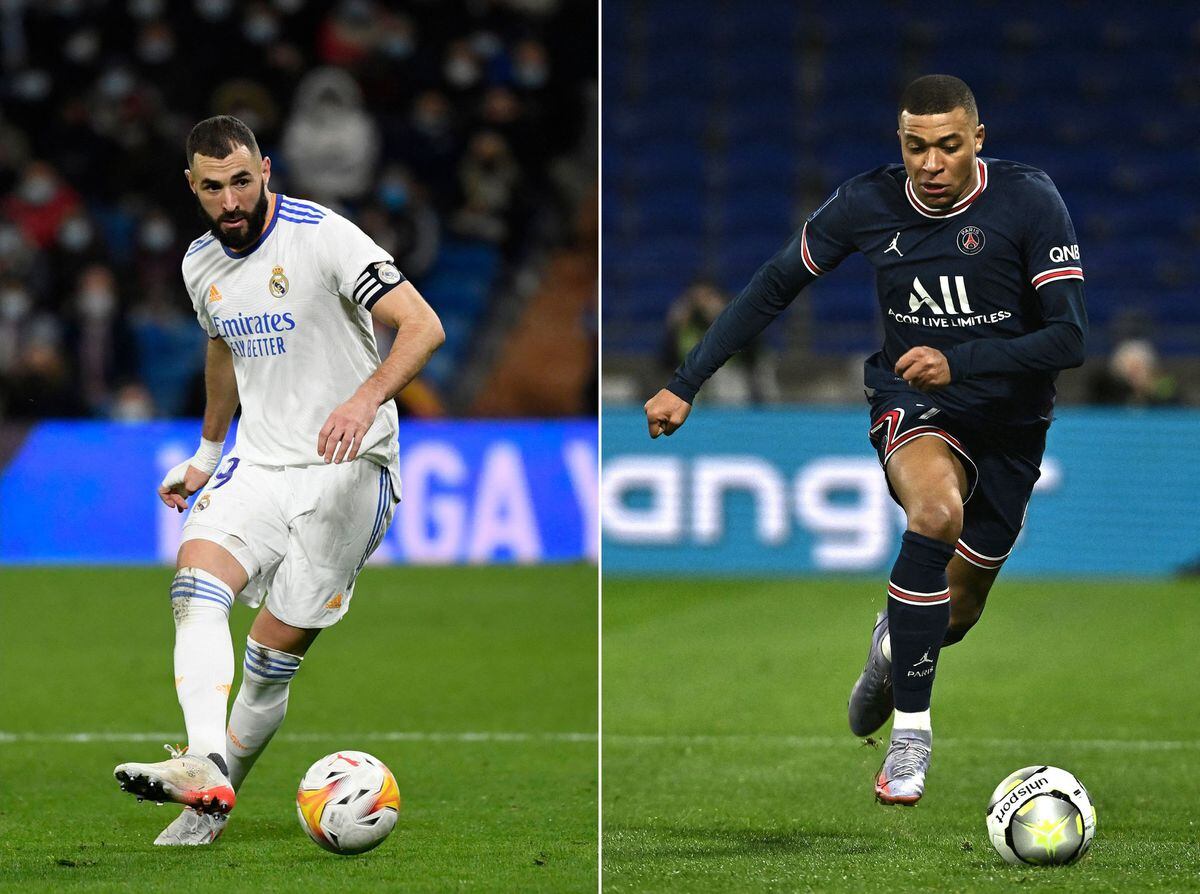 Мбаппе матч за реал мадрид. Мбаппе и Бензема. Мбаппе Реал Мадрид. Real Madrid vs PSG. Хеннинг Йенсен Реал Мадрид.