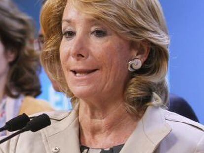 La presidenta de la Comunidad de Madrid, Esperanza Aguirre.