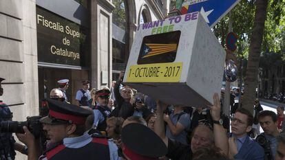 Marc Solsona, alcalde de Mollerusa, ante el Tribunal Superior de Justicia de Catalunya.