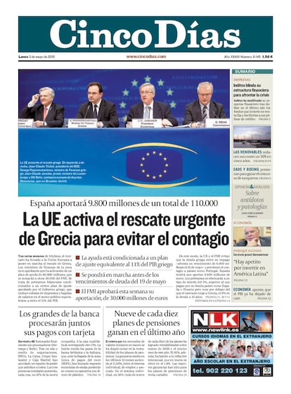 2010. La UE activa el rescate de Grecia.