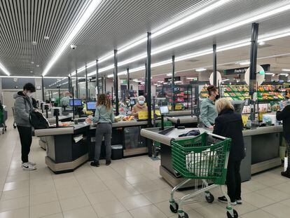 Un supermercado de Mercadona de Madrid, en noviembre.
