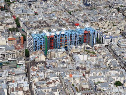 Vista a&eacute;rea del Centro Pompidou en 2010.