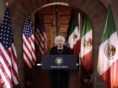 Janet Yellen en Ciudad de México, este miércoles.