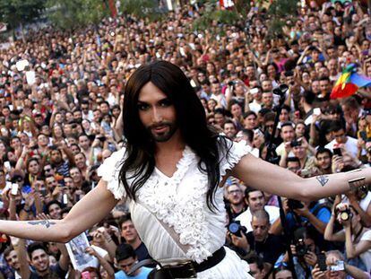 Conchita Wurst en el pregón del Orgullo Gay.