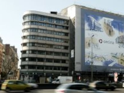 Fachada de un edificio en Francia con publicidad de Gecina.