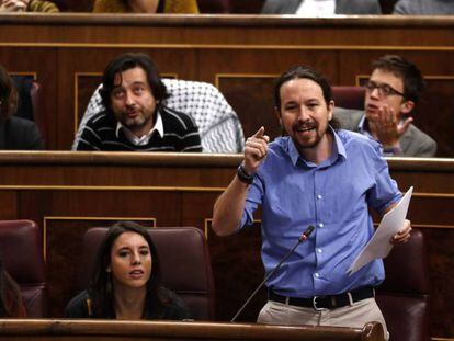 Pablo Iglesias en el Congreso de los Diputados.