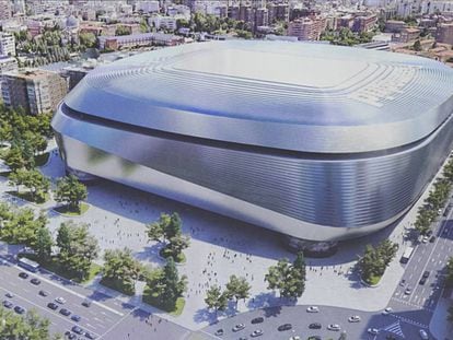 Recreación del proyecto de reforma del Santiago Bernabéu.