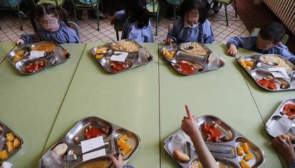 Un comedor escolar en Barcelona.