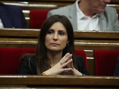 La líder de Ciudadanos en Cataluña, Lorena Roldán, el pasado miércoles en el Parlament.