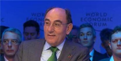 Ignacio Galán, durante su intervención en Davos.