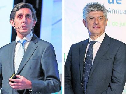 José María Álvarez-Pallete, presidente de Telefónica, y Marco Patuano, CEO de Cellnex.