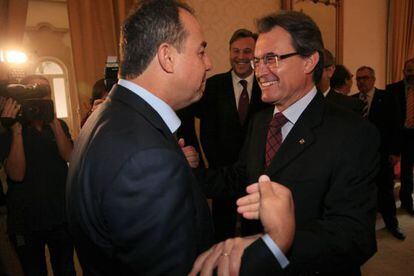 Artur Mas, ayer con el gobernador de R&iacute;o de Janeiro.
