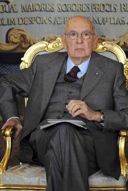 El presidente de la República de Italia, Giorgio Napolitano, ayer en Roma.