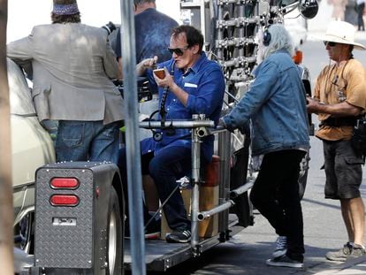 Quentin Tarantino en 2018 en Burbank (California) durante el rodaje de 'Érase una vez en Hollywood'.