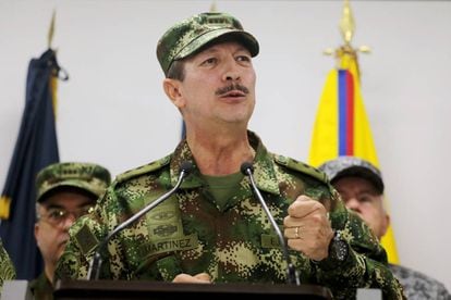 El comandante del Ejército colombiano, Nicacio Martínez Espinel.