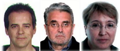 Vicente Sarasa Cecilio, Jose Antonio Ramon Teijelo y Manuela Ontanilla Galan.
 RESTRICTED TO EDITORIAL USE -- MANDATORY CREDIT &quot;AFP PHOTO / SPANISH INTERIOR MINISTRY&quot; -- NO MARKETING OR ADVERTISING CAMPAIGNS -- DISTRIBUTED AS A SERVICE TO CLIENTS
