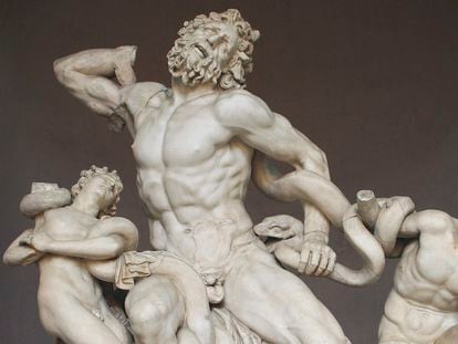 'Laocoonte y  sus hijos', de  los escultores  griegos  Agesandro,  Atenodoro y  Polidoro, en  los Museos  Vaticanos.