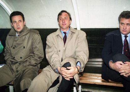 Cruyff, durante su etapa de entrenador del Barça en 1995.