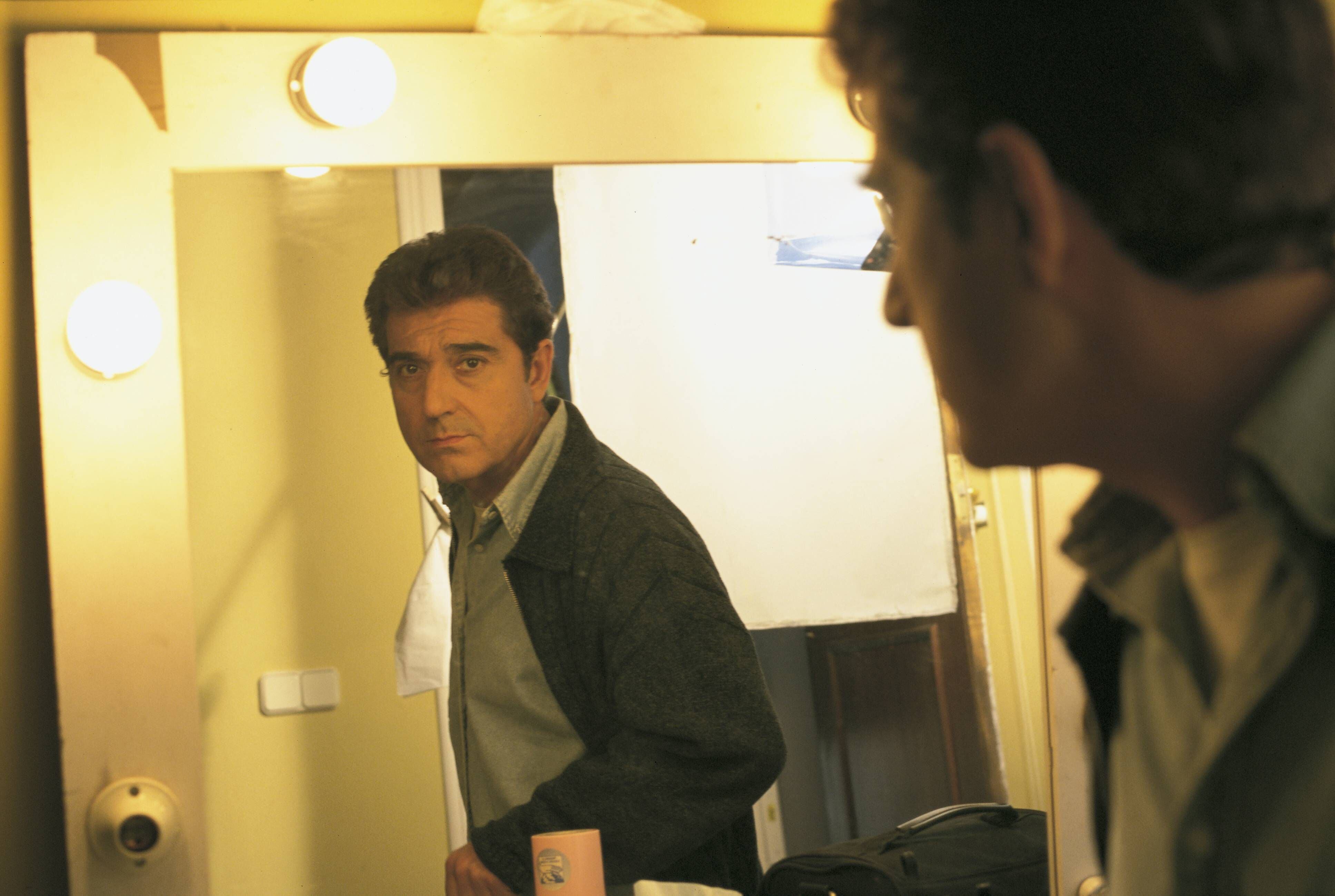 El actor Andrés Pajares fotografiado en un camerino.
