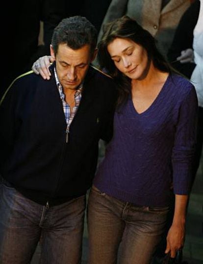Nicolas Sarkozy y Carla Bruni, de vacaciones en Egipto en diciembre de 2007.